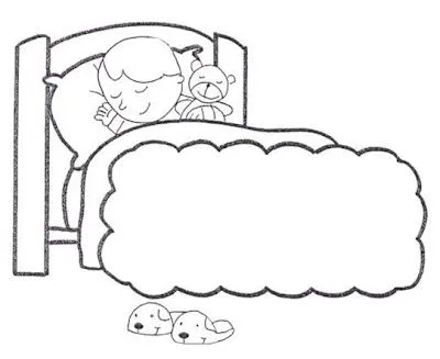 Dibujo para colorear niño durmiendo, acostado - Portal Escuela Dibujo para colorear niño durmiendo, acostado - Portal Escuela
