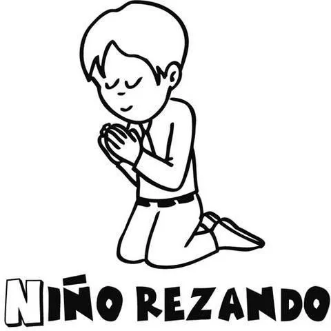 Dibujo niño orando - Imagui