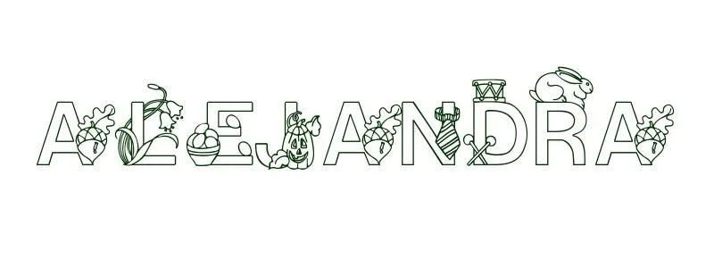Dibujo para colorear Nombre Alejandra