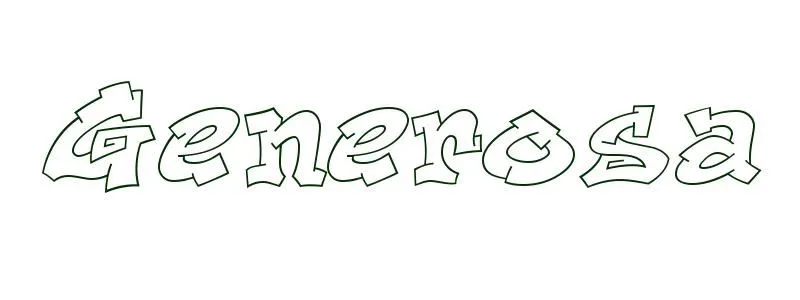 Dibujo para colorear Nombre Generosa