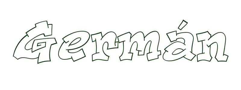 Dibujo para colorear Nombre Germán