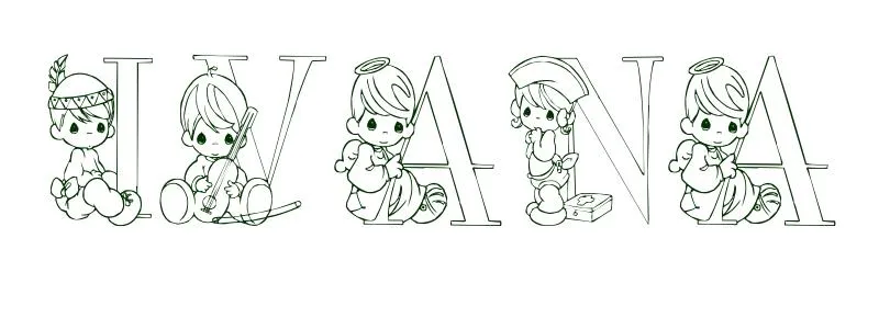 Dibujo para colorear Nombre Ivana