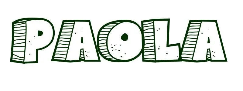 Dibujo para colorear Nombre Paola