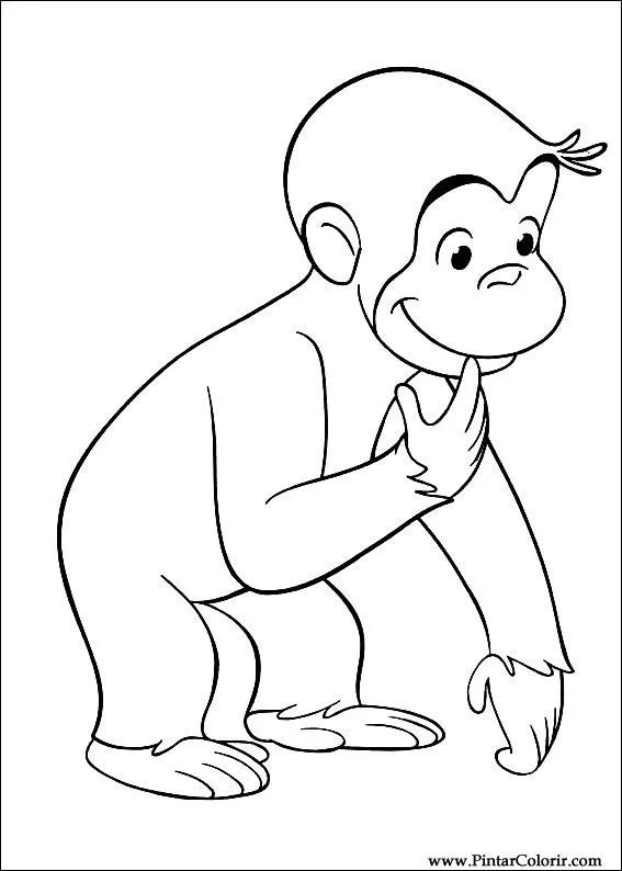 Dibujos Para Curious George & Paint Color - Diseño de impresión 001 Dibujos Para Curious George & Paint Color - Diseño de impresión 001