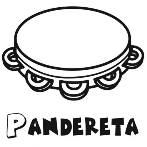 Dibujo para colorear de una pandereta - Dibujos para colorear de ... Dibujo para colorear de una pandereta - Dibujos para colorear de ...