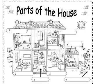 Dibujo para colorear partes de la casa - Imagui Dibujo para colorear partes de la casa - Imagui