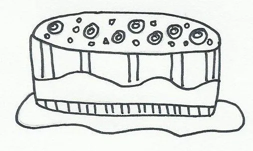 Dibujo para colorear pastel chocolate - Imagui