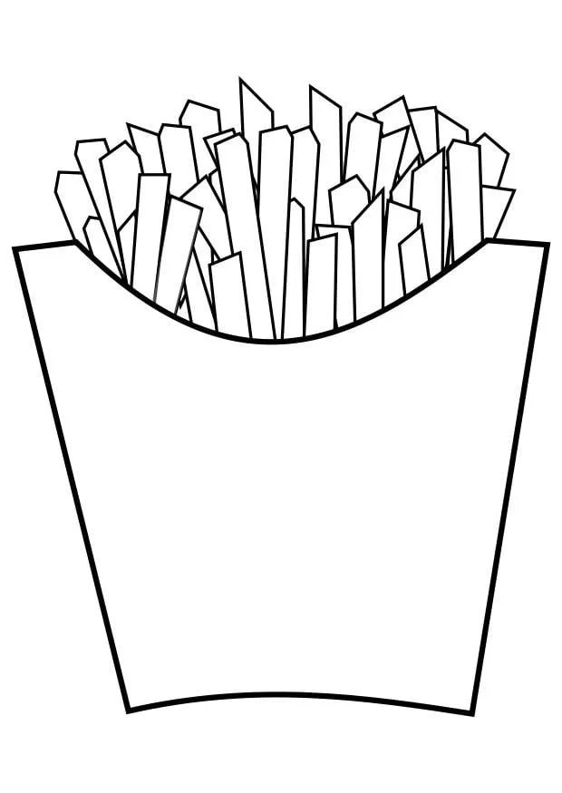 Dibujo para colorear patatas fritas - Img 20189