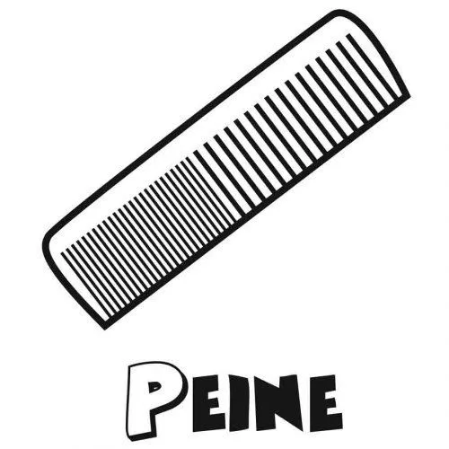 Dibujo para colorear de un peine - Dibujos para colorear de ... Dibujo para colorear de un peine - Dibujos para colorear de ...