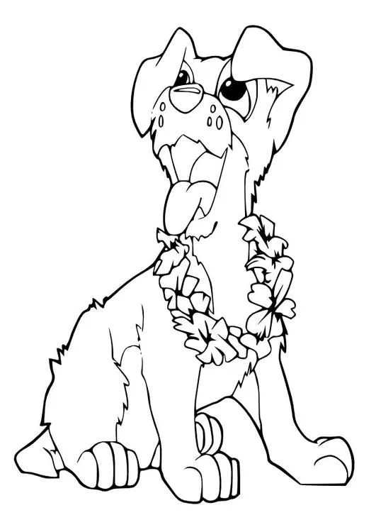 Dibujo para colorear Perrito - Img 9967