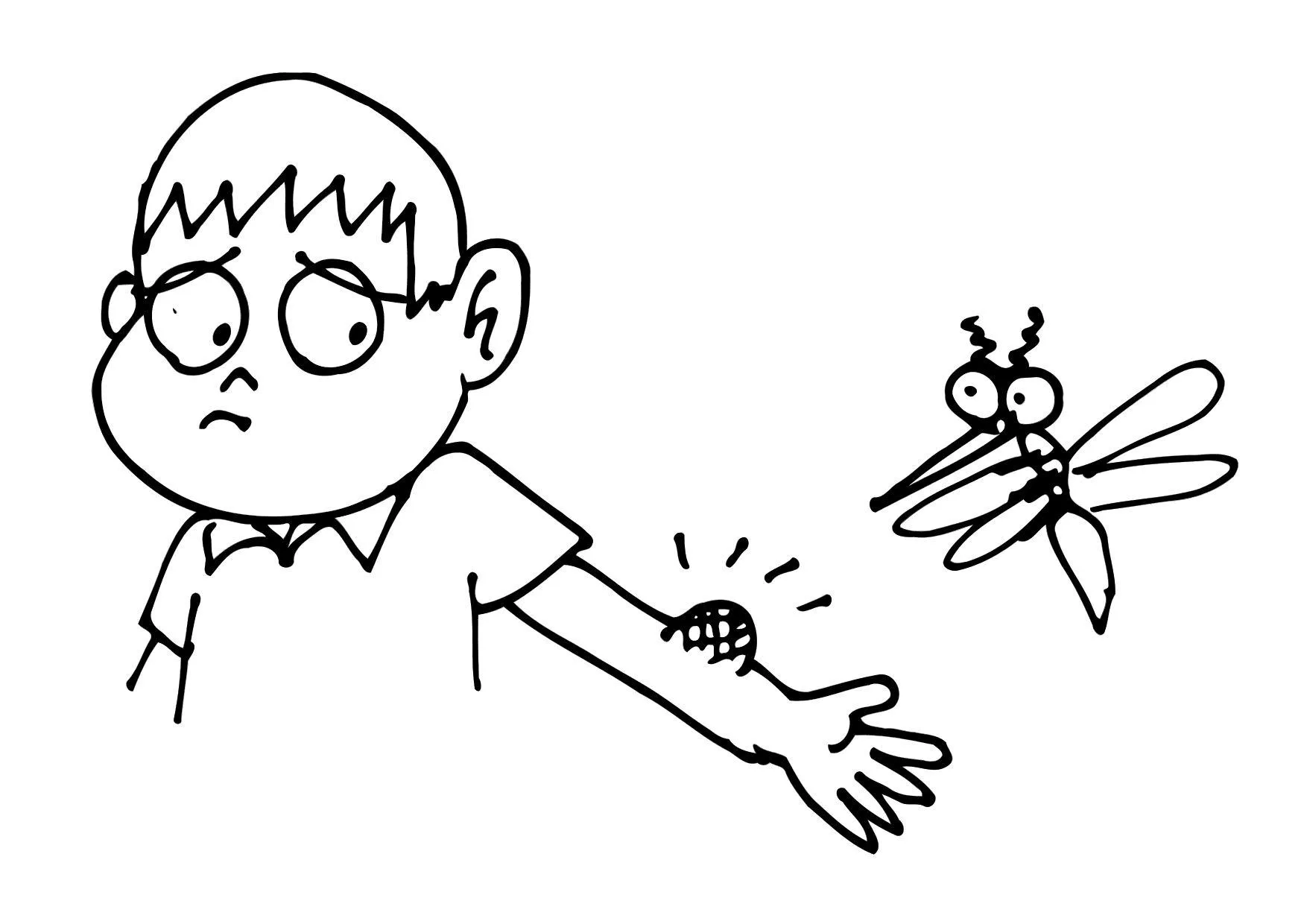Dibujo para colorear Picadura de mosquito - Img 11758
