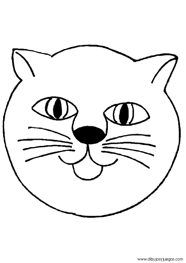 Cara de gato para colorear - Imagui