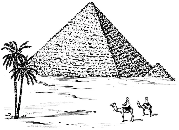 Dibujo para colorear Pirámide - Img 15946