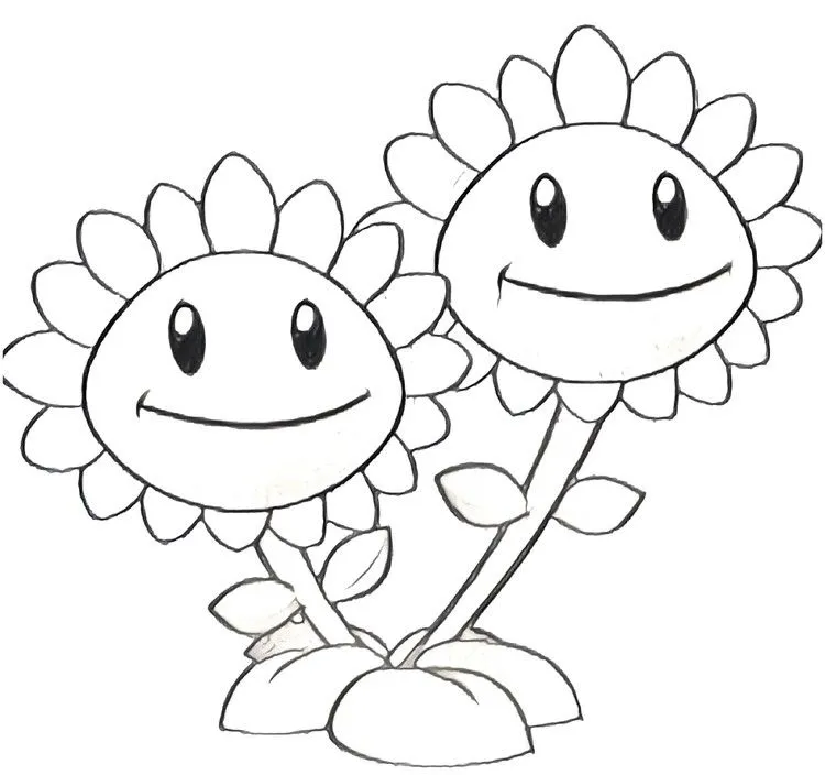Dibujo para colorear Plants vs Zombies 7