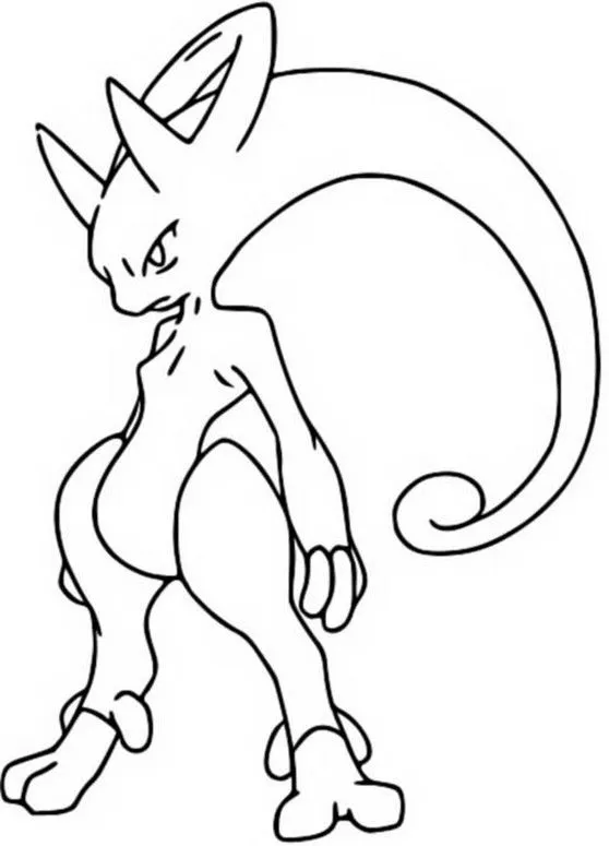 Dibujo para colorear Pokemon megaevolucionados : Mega Y Mewtwo 150 150 Dibujo para colorear Pokemon megaevolucionados : Mega Y Mewtwo 150 150
