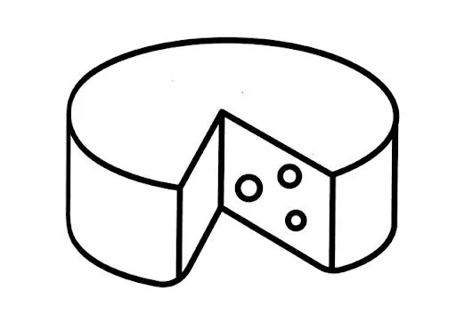 Dibujo para colorear queso - Imagui