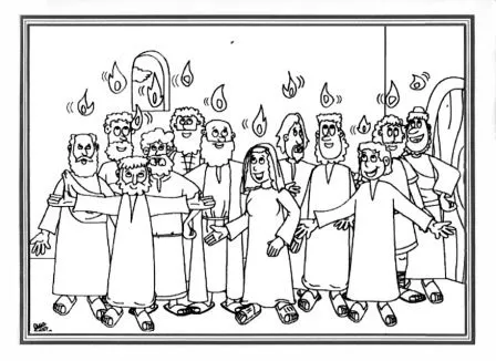 Dibujo para colorear: "Pentecostes" - Portal Escuela Dibujo para colorear: "Pentecostes" - Portal Escuela
