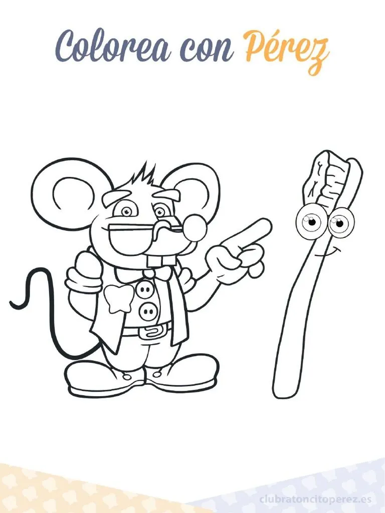 Dibujo Colorear Ratoncito Perez 05 | PDF