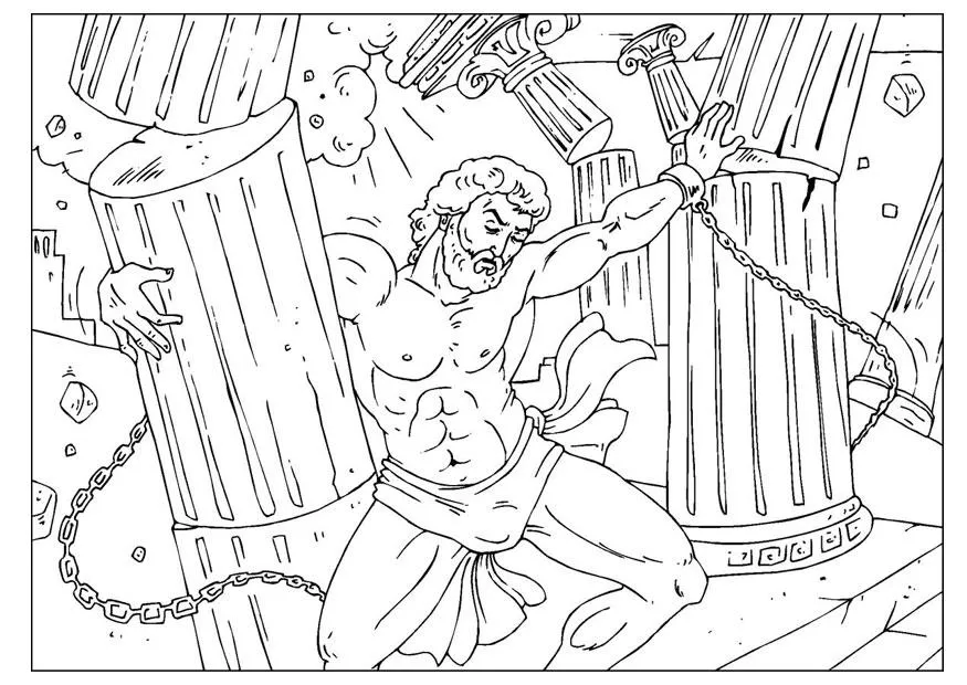 Dibujo para colorear Samsón - Dibujos Para Imprimir Gratis - Img 25962 Dibujo para colorear Samsón - Dibujos Para Imprimir Gratis - Img 25962