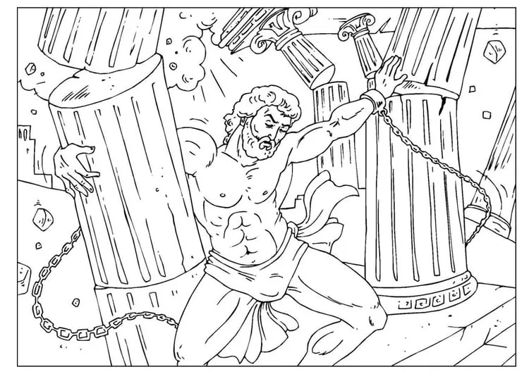 Dibujo para colorear Samsón - Dibujos Para Imprimir Gratis - Img 25962 Dibujo para colorear Samsón - Dibujos Para Imprimir Gratis - Img 25962