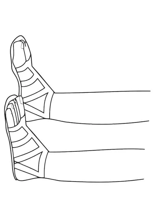 Dibujo para colorear sandalias - Img 19469
