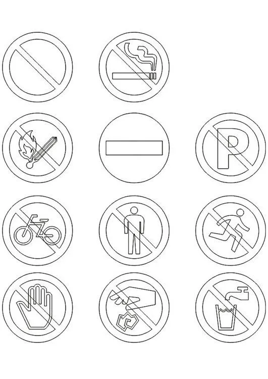 Dibujo para colorear Señales de prohibición | Señales de prohibicion, Señales de transito, Imagenes de semaforos Dibujo para colorear Señales de prohibición | Señales de prohibicion, Señales de transito, Imagenes de semaforos