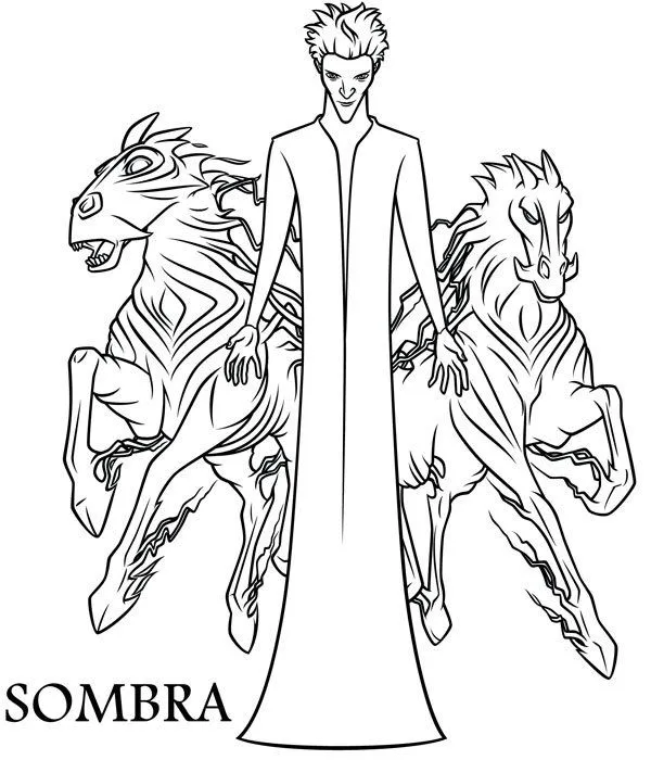 Dibujo para colorear de Sombra. El origen de los guardianes Dibujo para colorear de Sombra. El origen de los guardianes