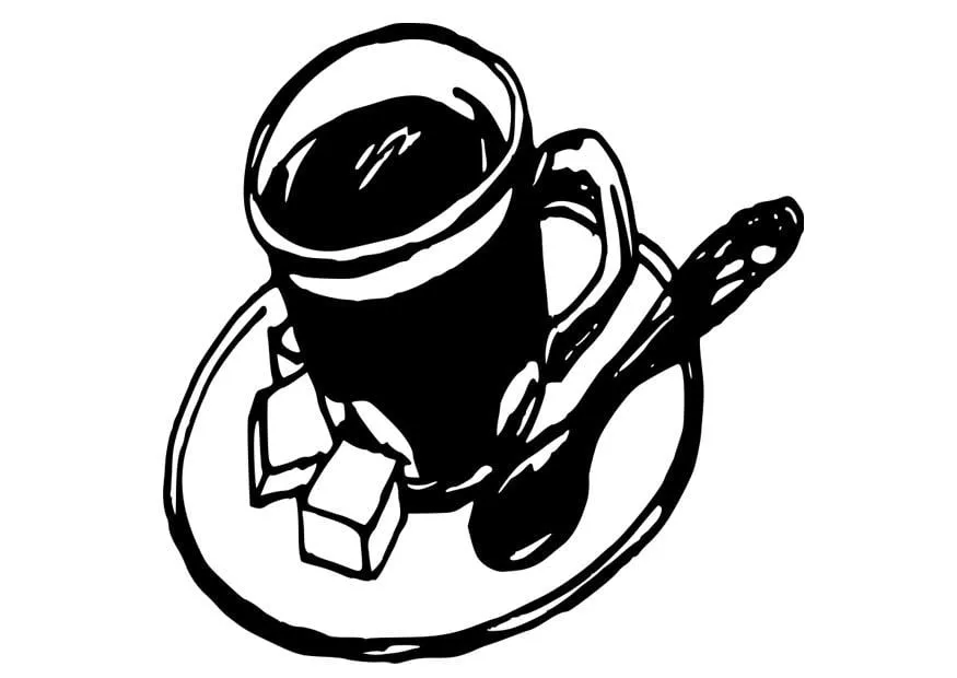 Dibujo para colorear taza de café - Img 19098 Dibujo para colorear taza de café - Img 19098
