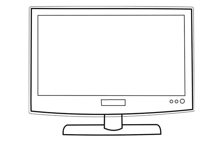 Dibujo para colorear televisión - Img 22723