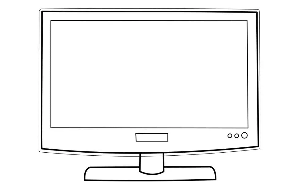 Dibujo para colorear televisión - Img 22723