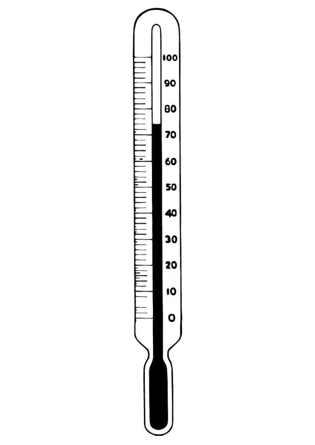 Dibujo para colorear Temperatura - termómetro - Dibujos Para Imprimir  Gratis - Img 12959