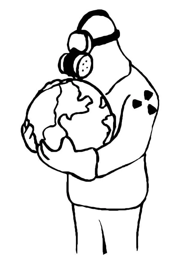 Dibujo para colorear La tierra contaminada - Dibujos Para Imprimir Gratis - Img 10977 Dibujo para colorear La tierra contaminada - Dibujos Para Imprimir Gratis - Img 10977