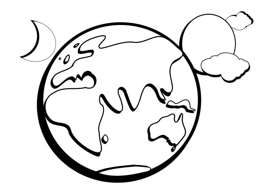 Dibujo para colorear La tierra - Dibujos Para Imprimir Gratis - Img 14337 Dibujo para colorear La tierra - Dibujos Para Imprimir Gratis - Img 14337