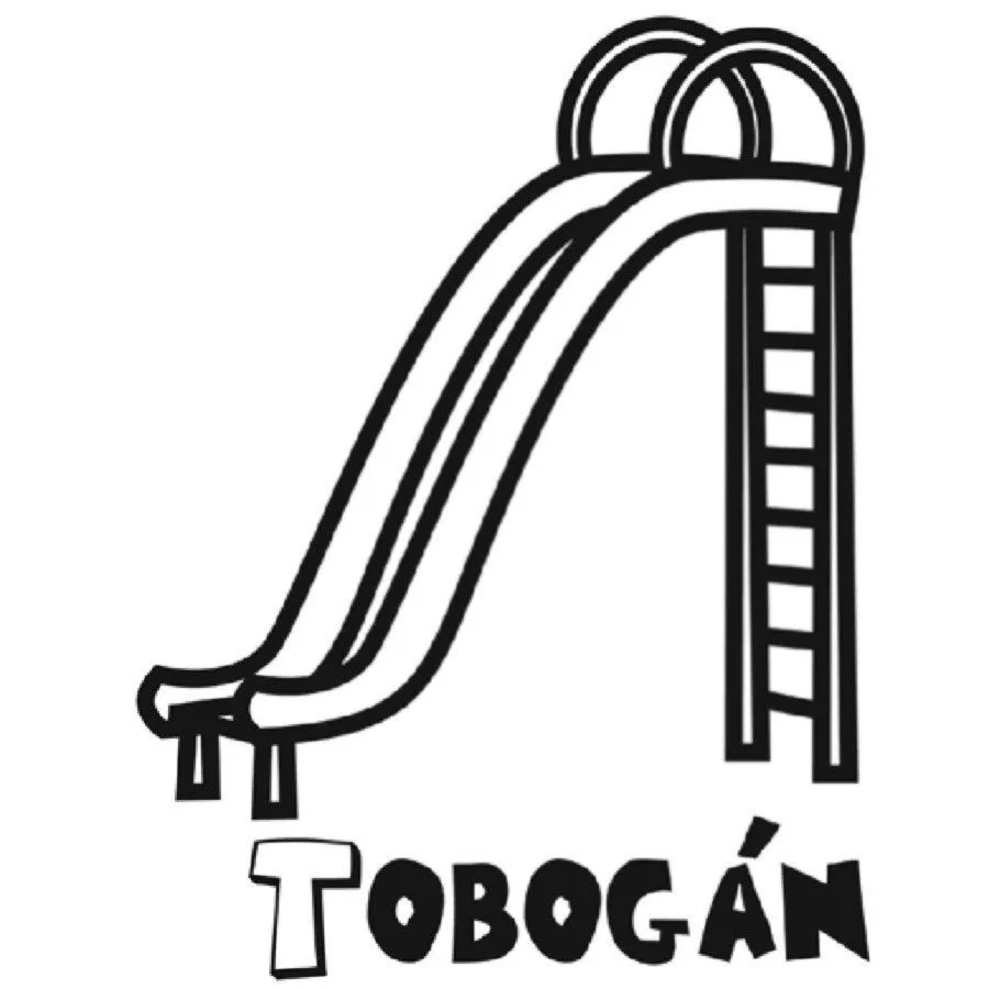 Dibujo para colorear de un tobogán