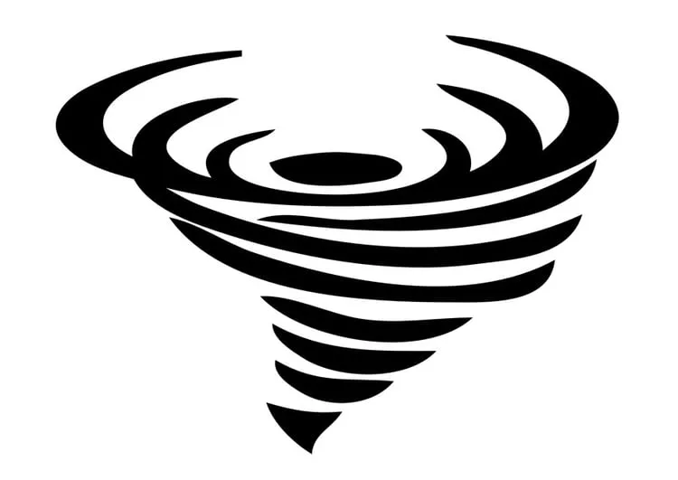 Dibujo para colorear tornado - Img 29243