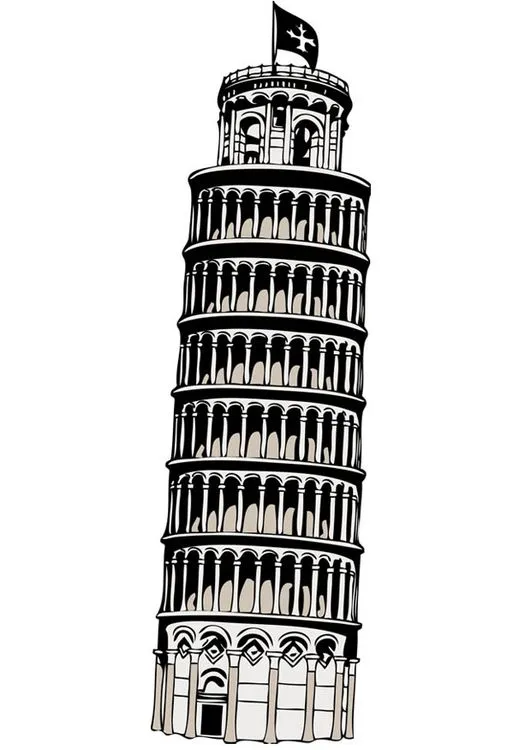 Dibujo para colorear torre de Pisa - Img 17085 Dibujo para colorear torre de Pisa - Img 17085