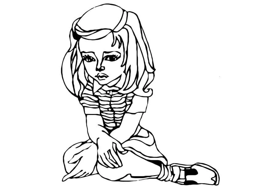 Dibujo para colorear Tristeza - aislamiento - Img 10992 Dibujo para colorear Tristeza - aislamiento - Img 10992