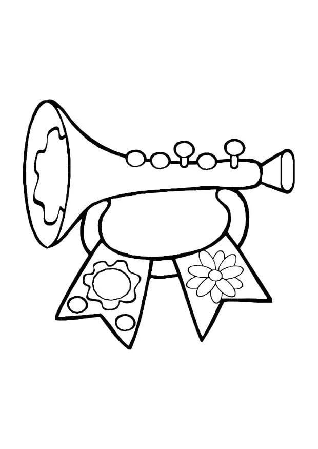 Dibujo para colorear Trompeta - Img 10609