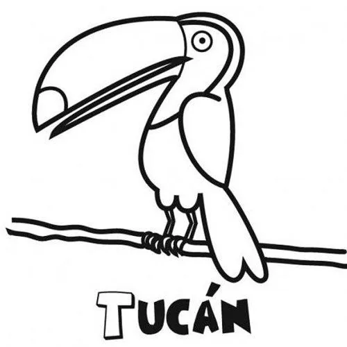 Dibujo para colorear de tucán - Dibujos para colorear de animales ...