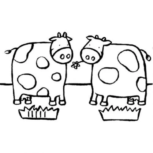Dibujo para colorear de unas vacas - Dibujos para colorear de ... Dibujo para colorear de unas vacas - Dibujos para colorear de ...