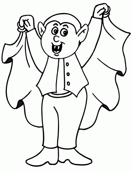 Dibujo para colorear de un vampiro | Dibujos de Uncategorized