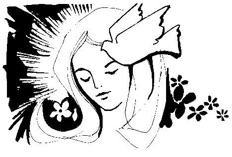 Dibujo para colorear de la virgen de la paz - Imagui