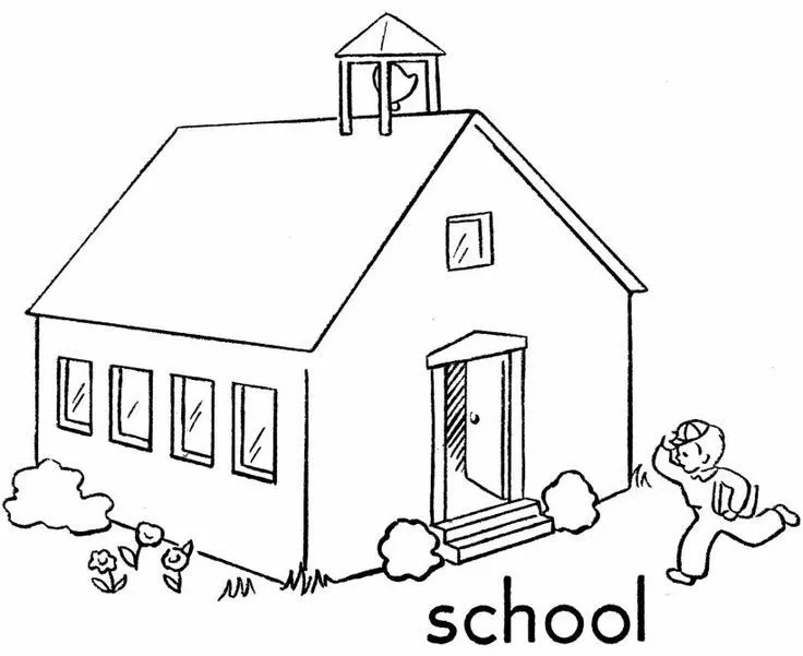 Dibujo para colorear: volver al colegio. Back to school! | De ...