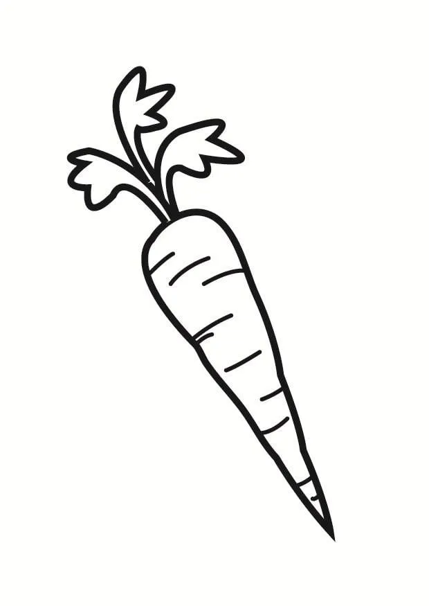 Dibujo para colorear zanahoria - Img 23222