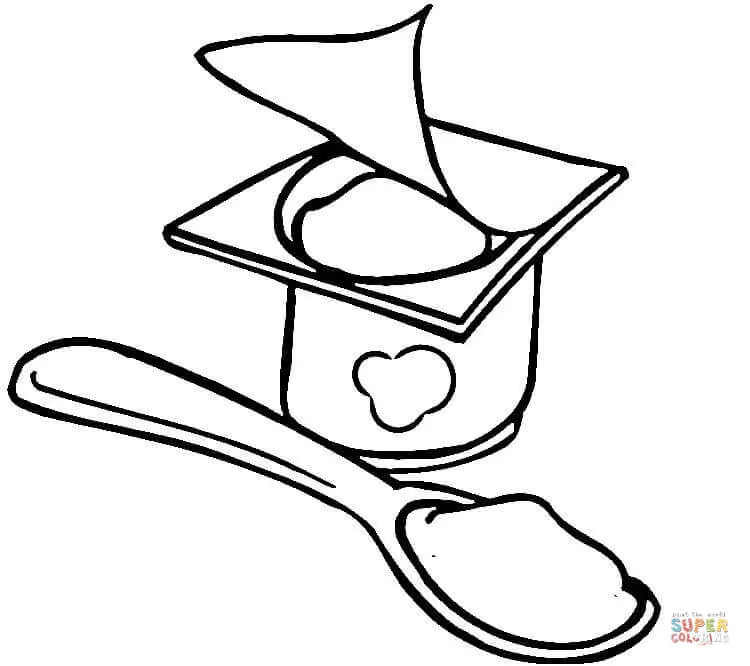 Dibujo de Comida Saludable para colorear | Dibujos para colorear imprimir  gratis