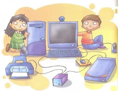 Partes de la computadora para niños de preescolar - Imagui