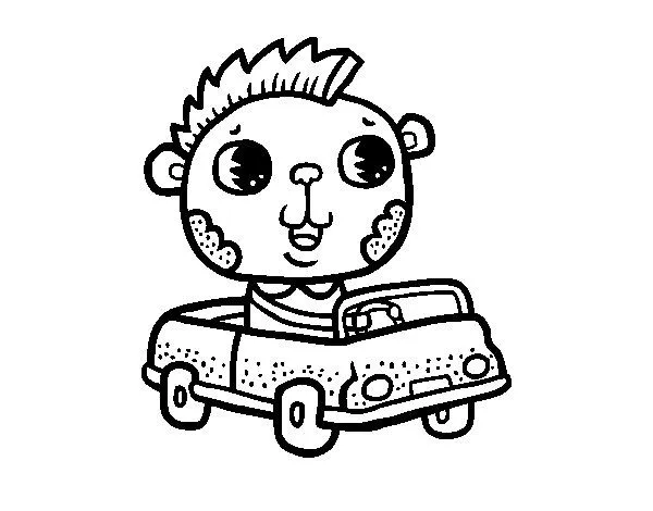 Dibujo de Conducir un descapotable para Colorear - Dibujos.net Dibujo de Conducir un descapotable para Colorear - Dibujos.net