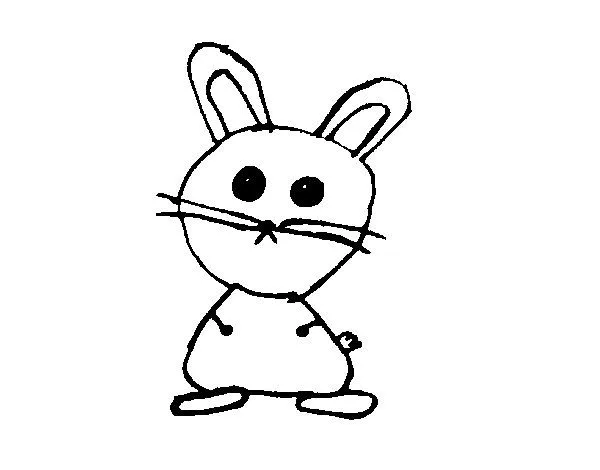 Dibujo de Conejito simpático para Colorear - Dibujos.net Dibujo de Conejito simpático para Colorear - Dibujos.net