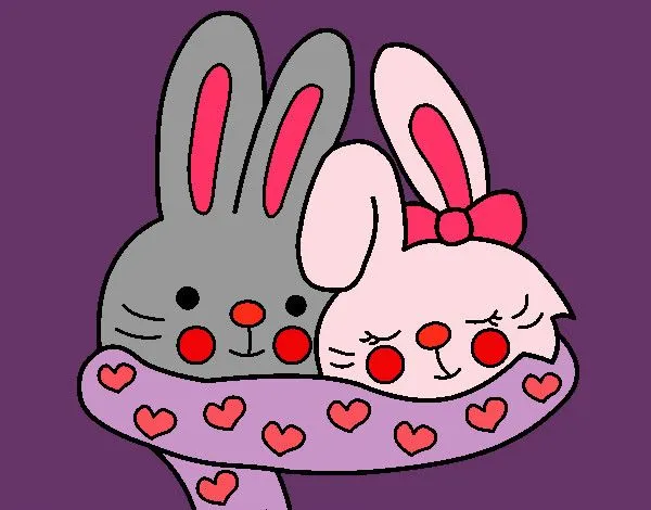 Dibujo de conejitos enamorados pintado por Maril669 en Dibujos.net ... Dibujo de conejitos enamorados pintado por Maril669 en Dibujos.net ...