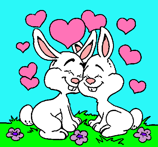 Dibujo de Conejitos enamorados pintado por Meliipower en Dibujos ... Dibujo de Conejitos enamorados pintado por Meliipower en Dibujos ...